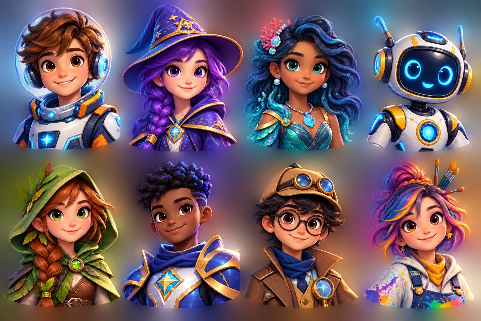 A labeled Play Learn Rise product scene with Pip and the adventure heroes
