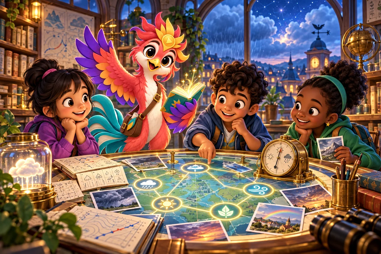 Pip the Risebird and young readers investigate clues in Juniper Station